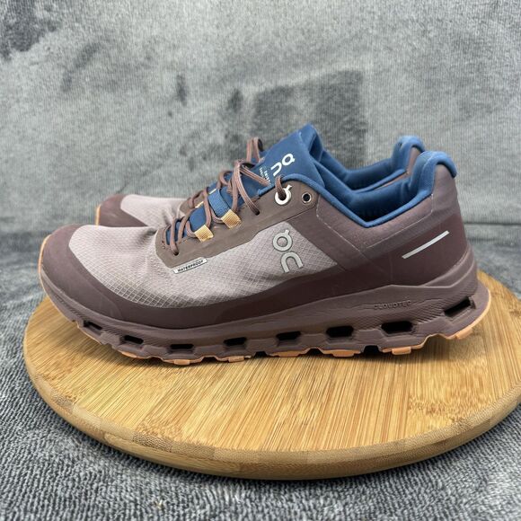 On Running Shoes Womens Size 8.5 Waterproof Trail CloudTec Helion Brown Purple - Picture 4 of 10